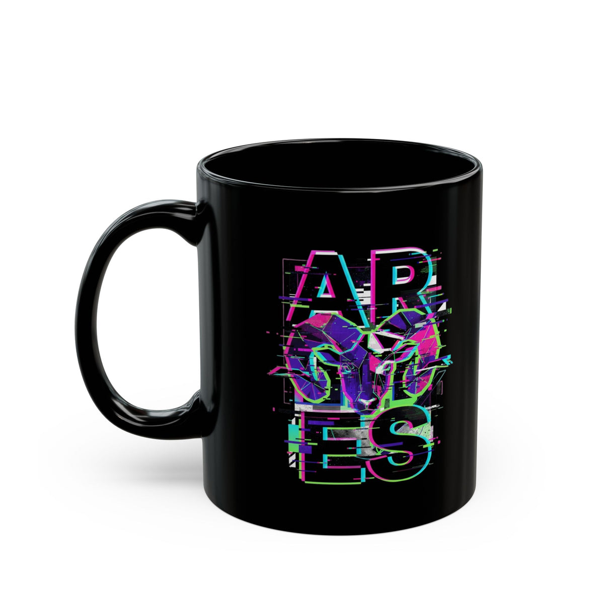 "Aries" Black Ceramic Mug