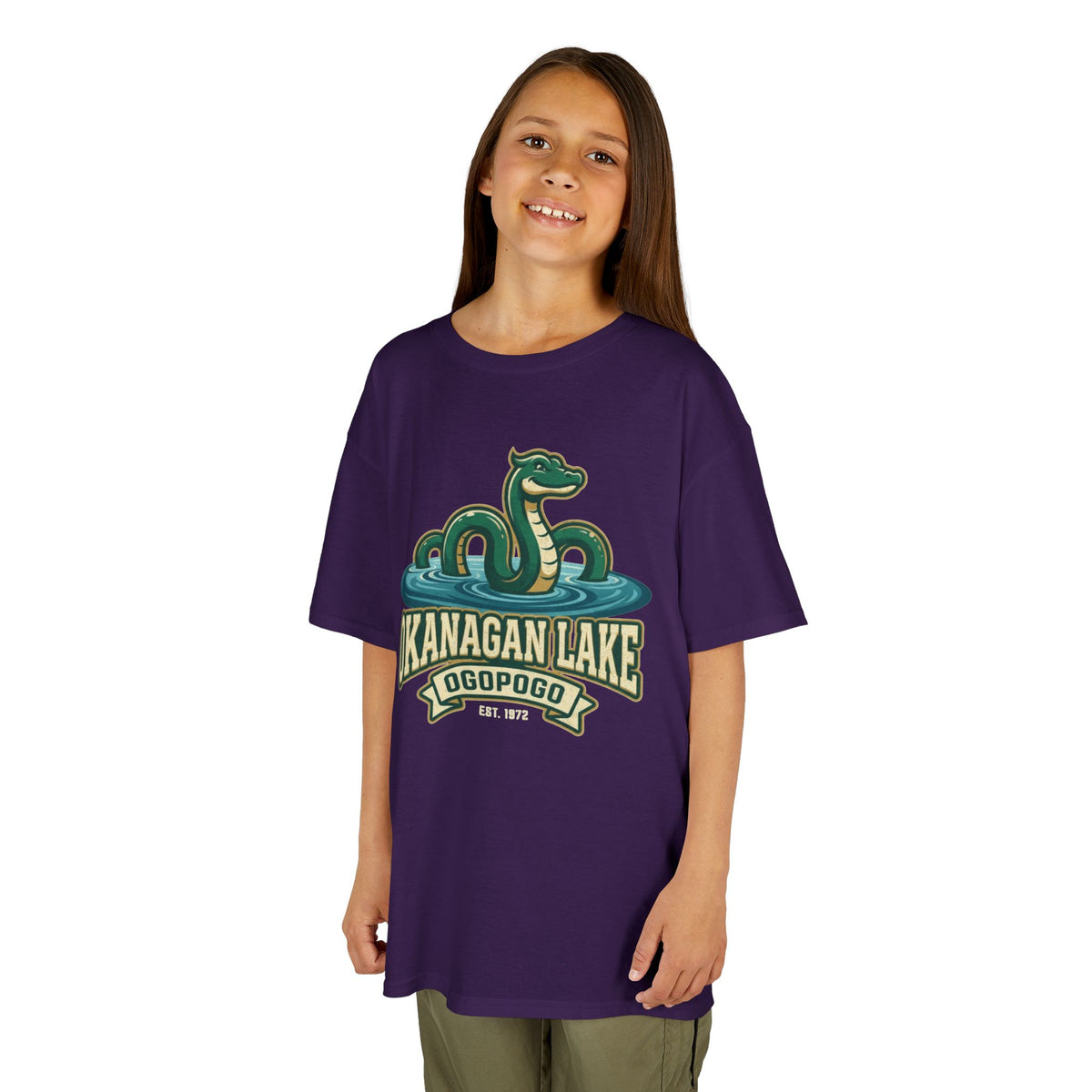 Color: Purple | Ogopogo (Canada) Kids Tee
