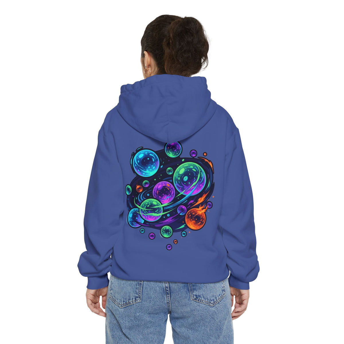 Color: Flo Blue | MinMin Lights (Australian Folklore) Garment-Dyed Hoodie