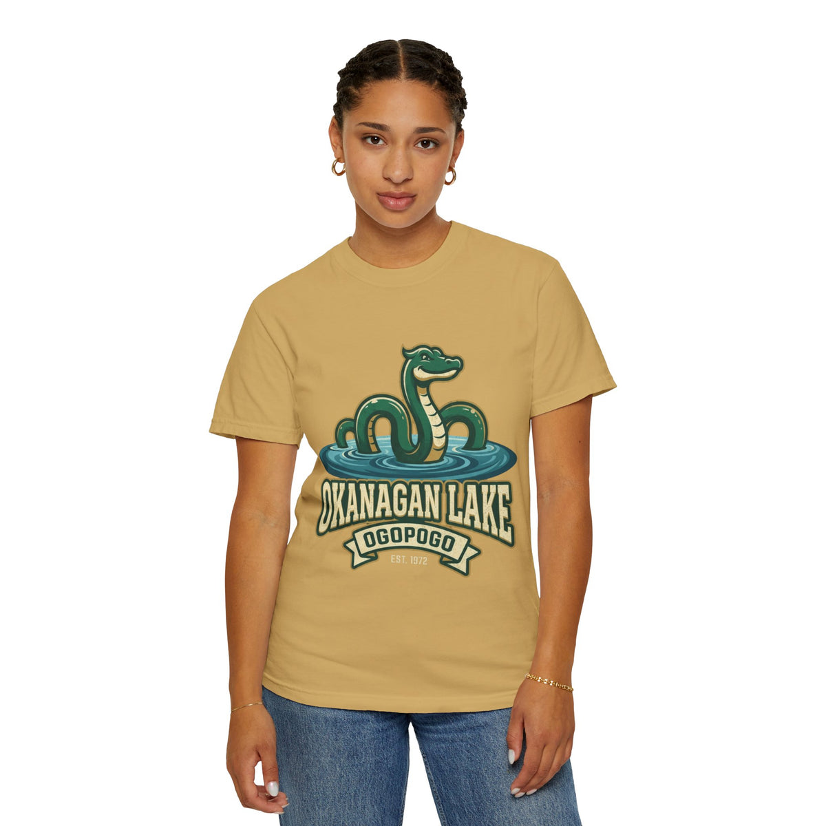 Color: Mustard | Ogopogo (Canada) Unisex Garment-Dyed Tee
