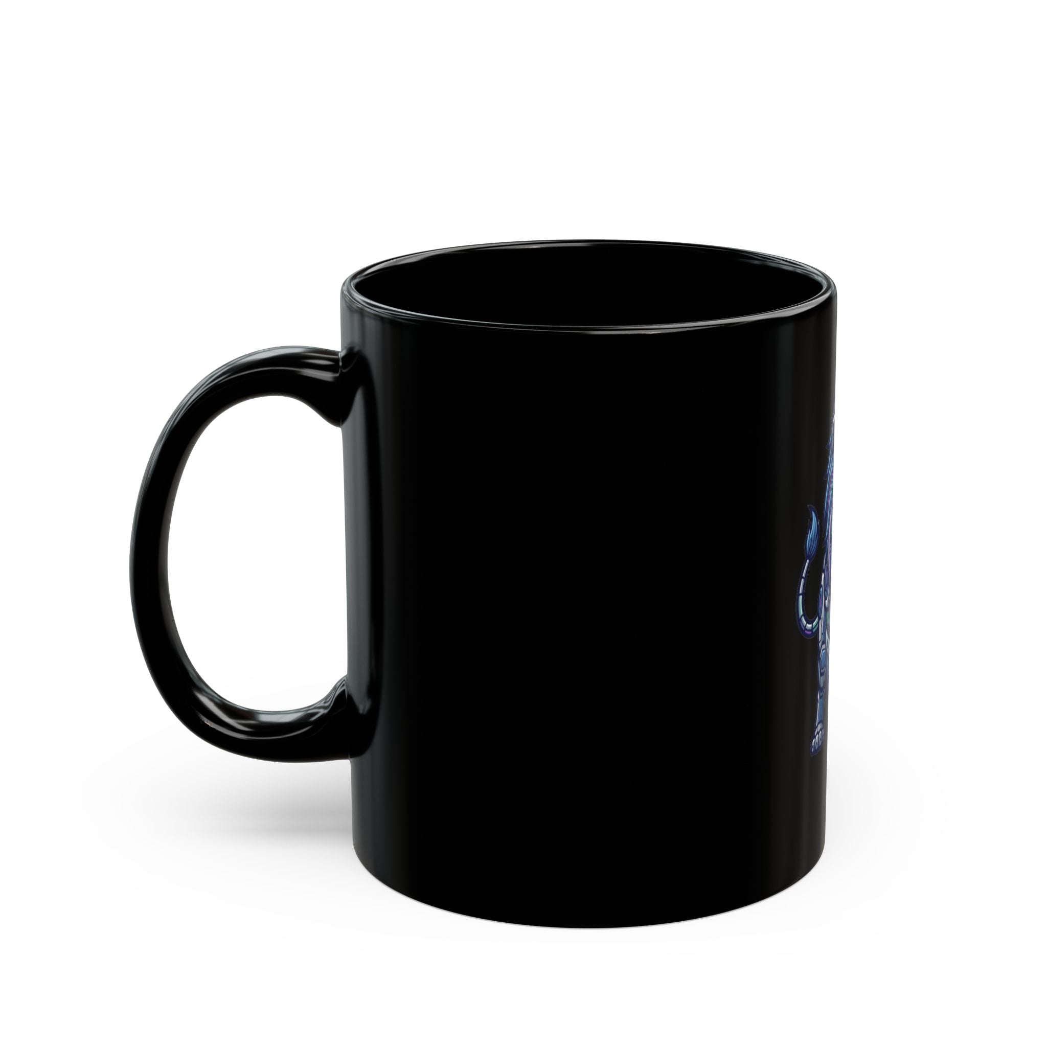 "Cyber Lion" Black Ceramic Mug