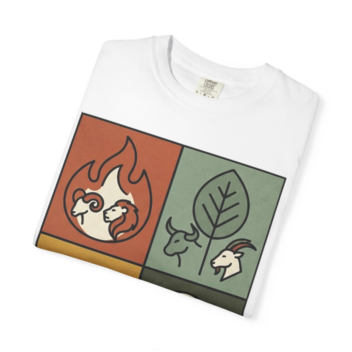 "Four Elements- Fire, Earth, Air, Water" Unisex Garment-Dyed Tee
