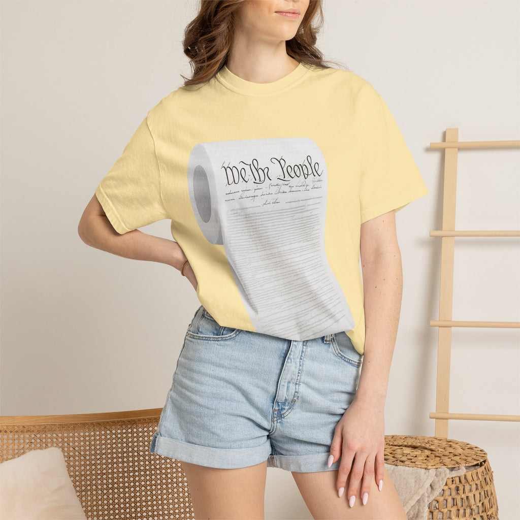 "Toilet Paper Constitution"  Unisex Garment-Dyed T-shirt