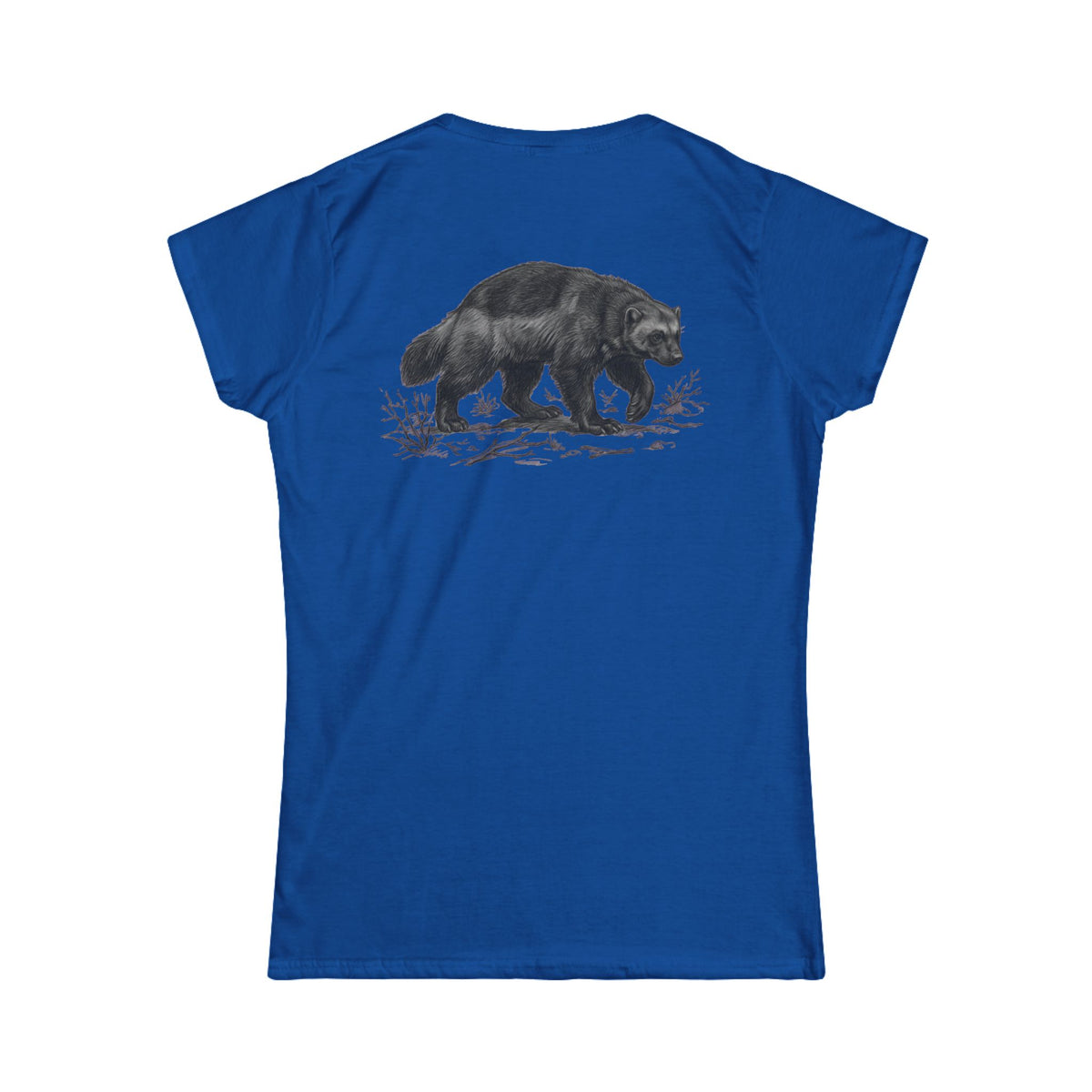 Color: Royal | Pencil Sketch Art Wolverine Women's Tee