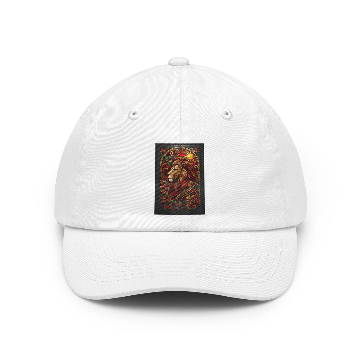 Color: White | Stained Glass Sign LEO Dad Hat