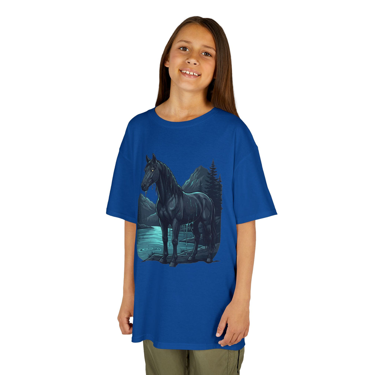 Color: Royal | Kelpie (Scottish Folklore) Kids Tee