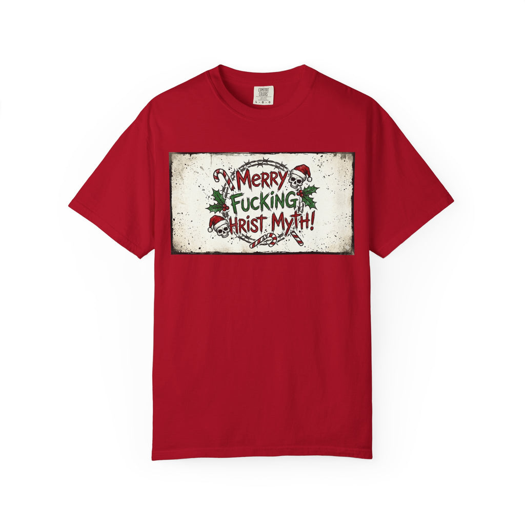 "MF Christ Myth 4" Unisex Garment-Dyed T-shirt