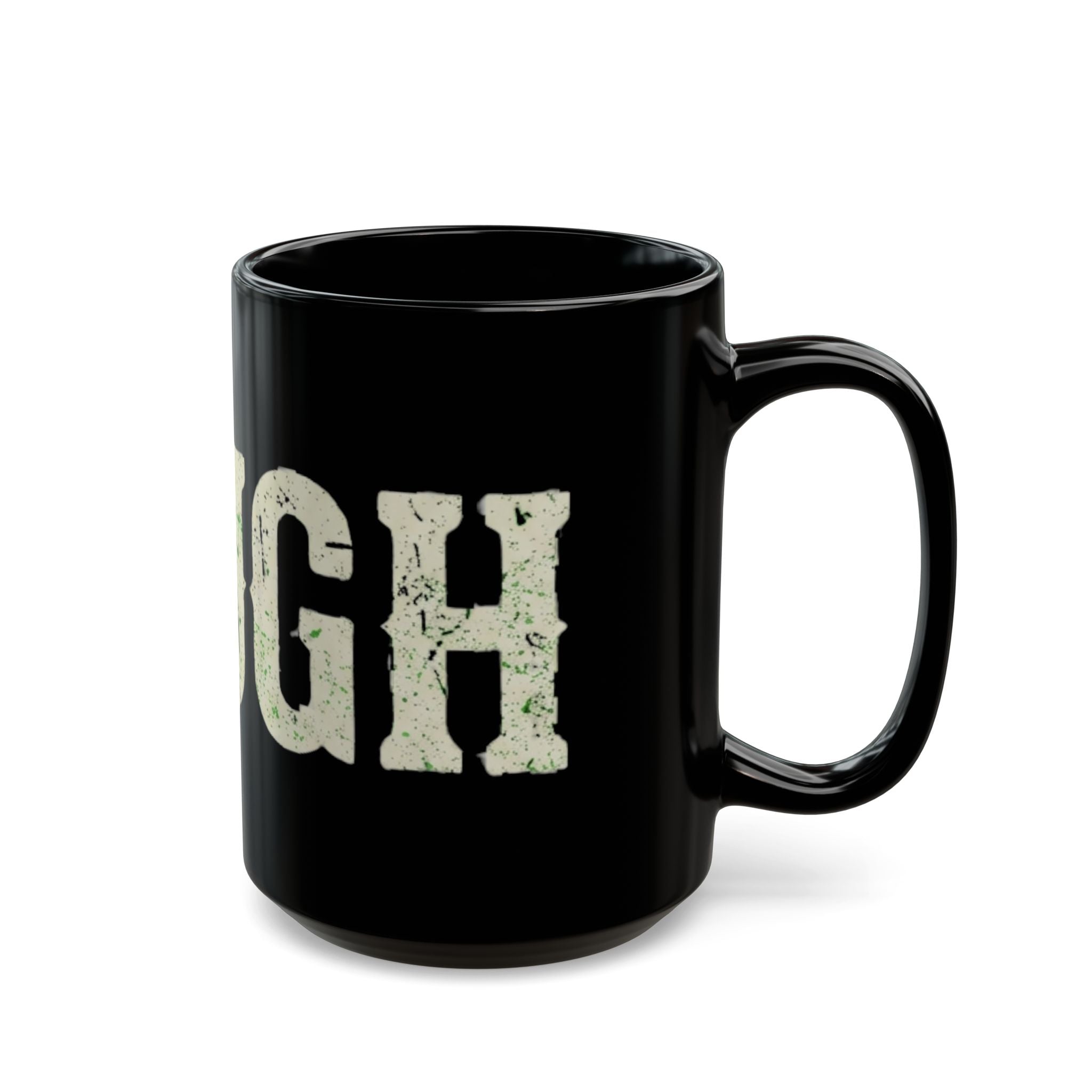 "Choose to Laugh" Black Ceramic Mug — Graphic