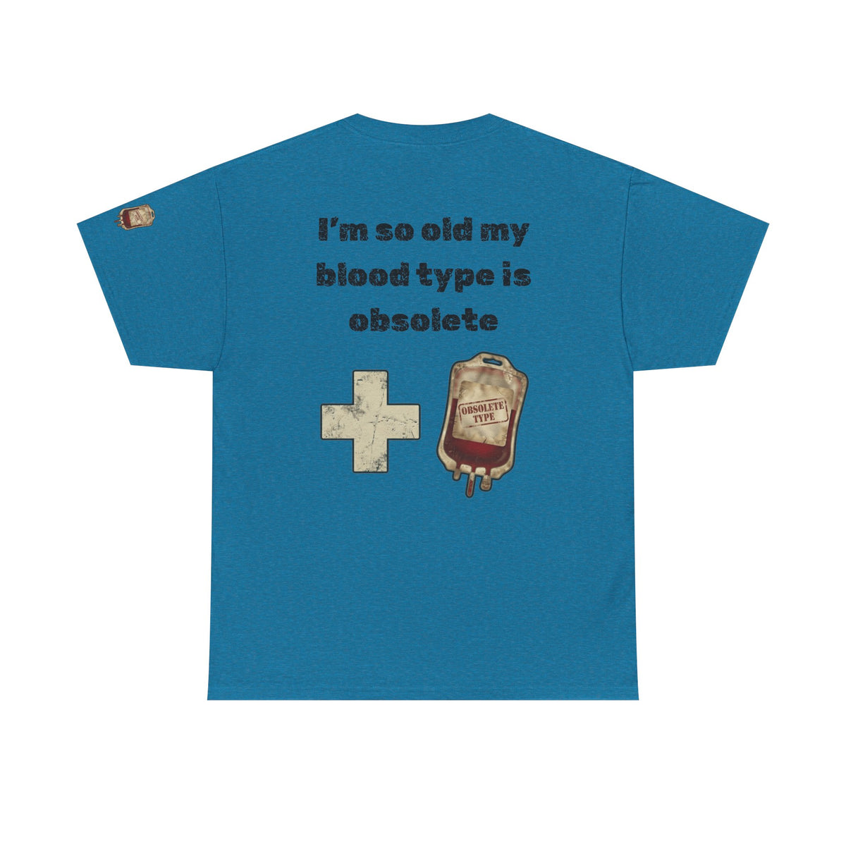 Color: Antique Sapphire | Blood Type Premium Graphic Tee