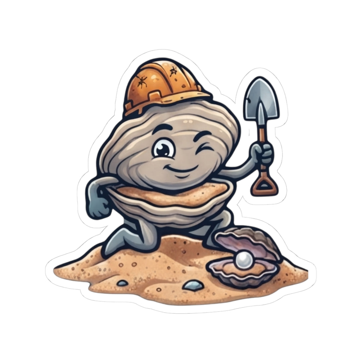 "Digging For The Big Pearl" Sticker