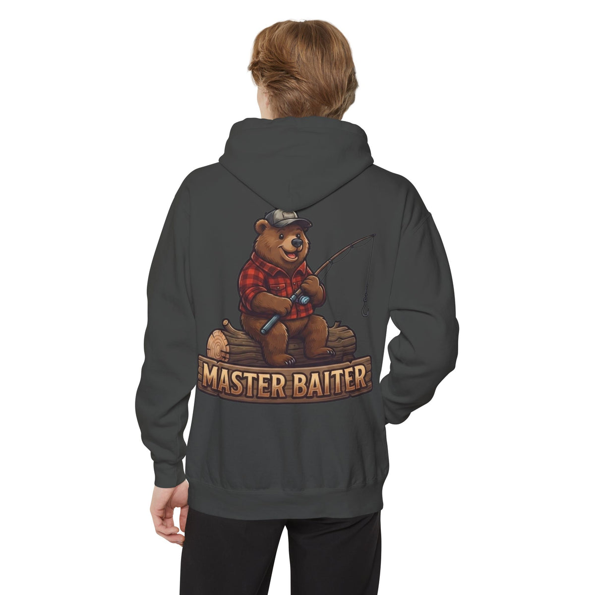 Color: Pepper | Bear Master Baiter Garment-Dyed Hoodie