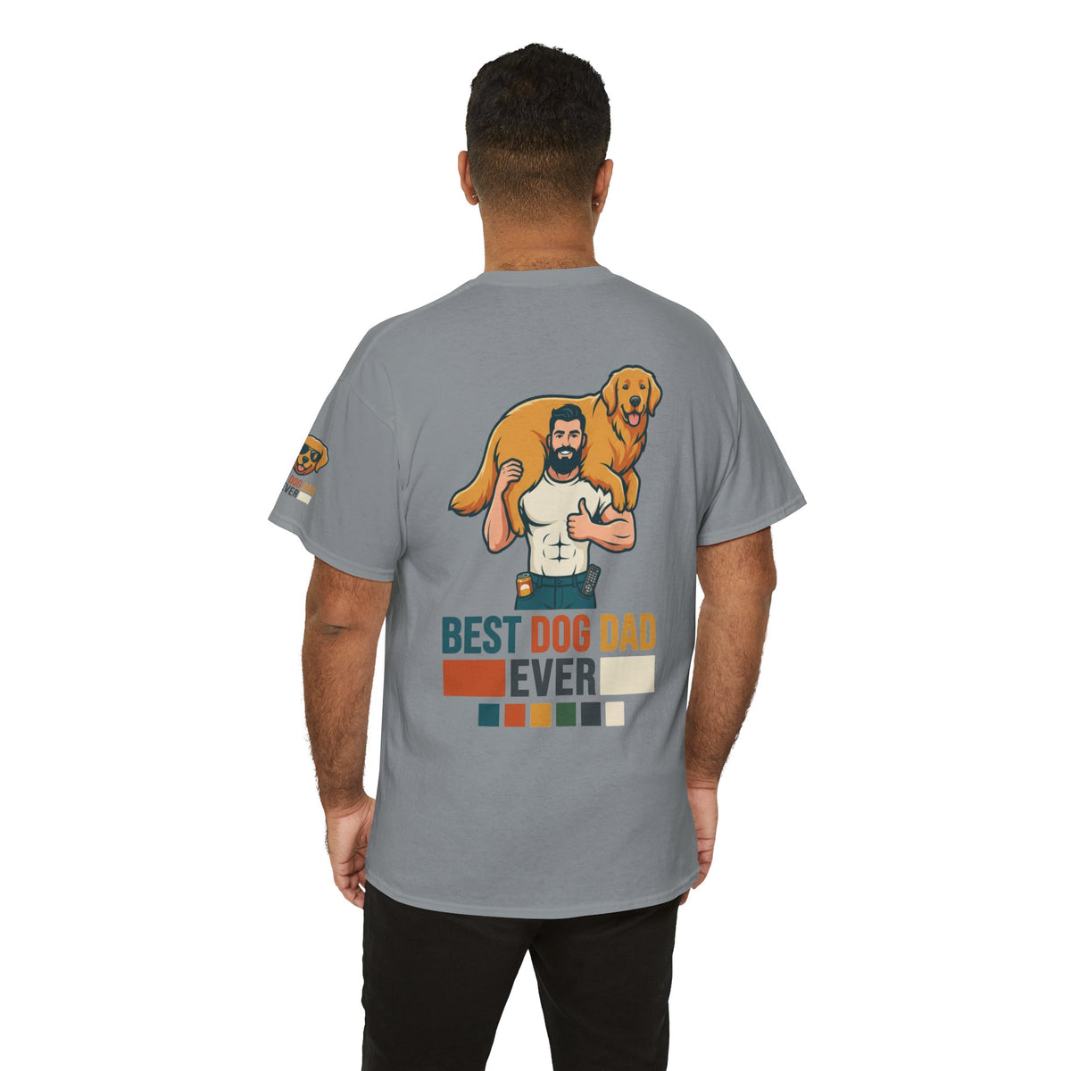 Color: Gravel | Best Dog Dad Premium Graphic Tee