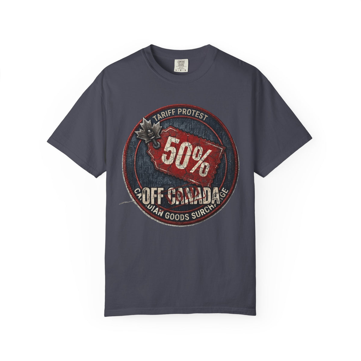 Color: Navy | 50% Off Canada Unisex Garment-Dyed Tee
