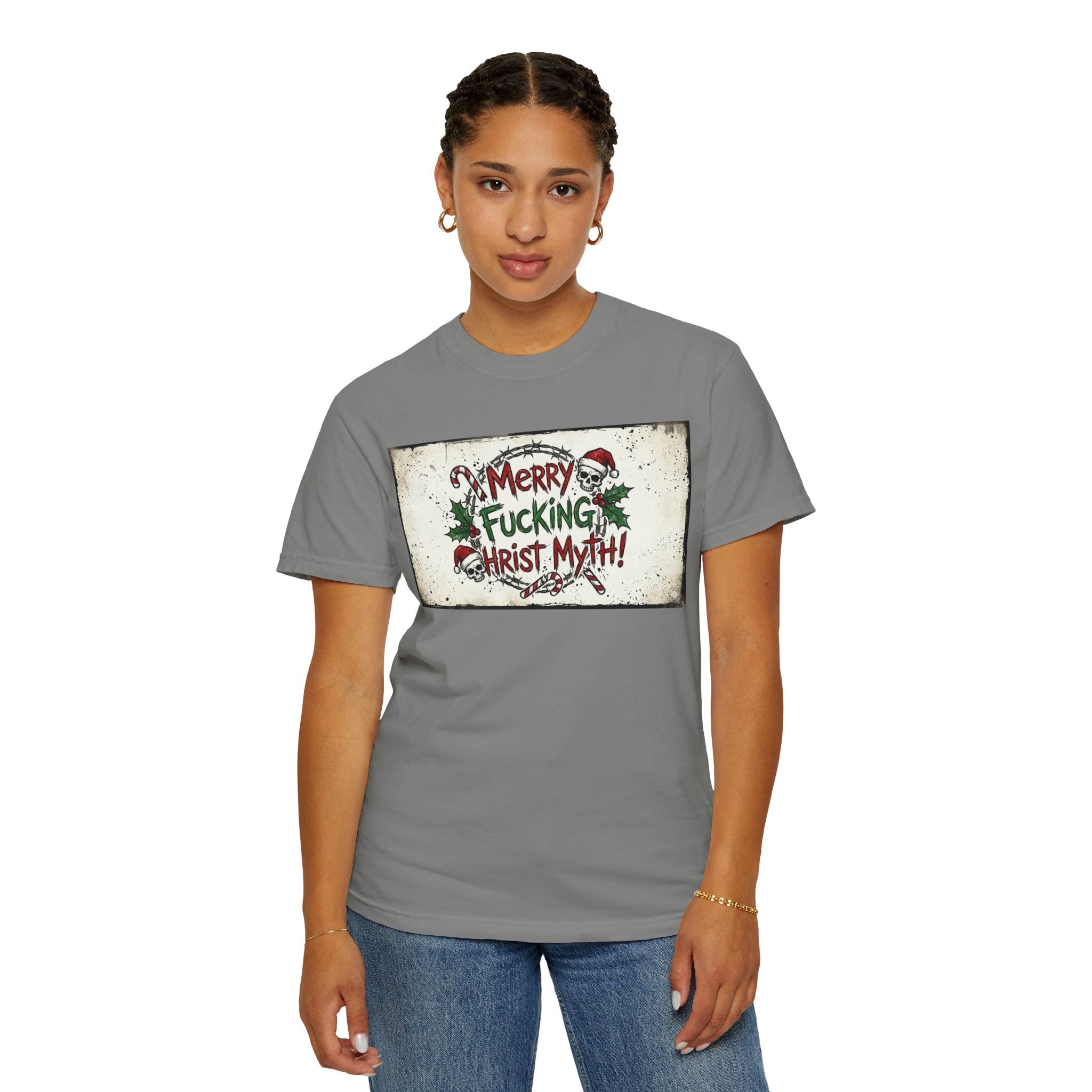 "MF Christ Myth 4" Unisex Garment-Dyed T-shirt