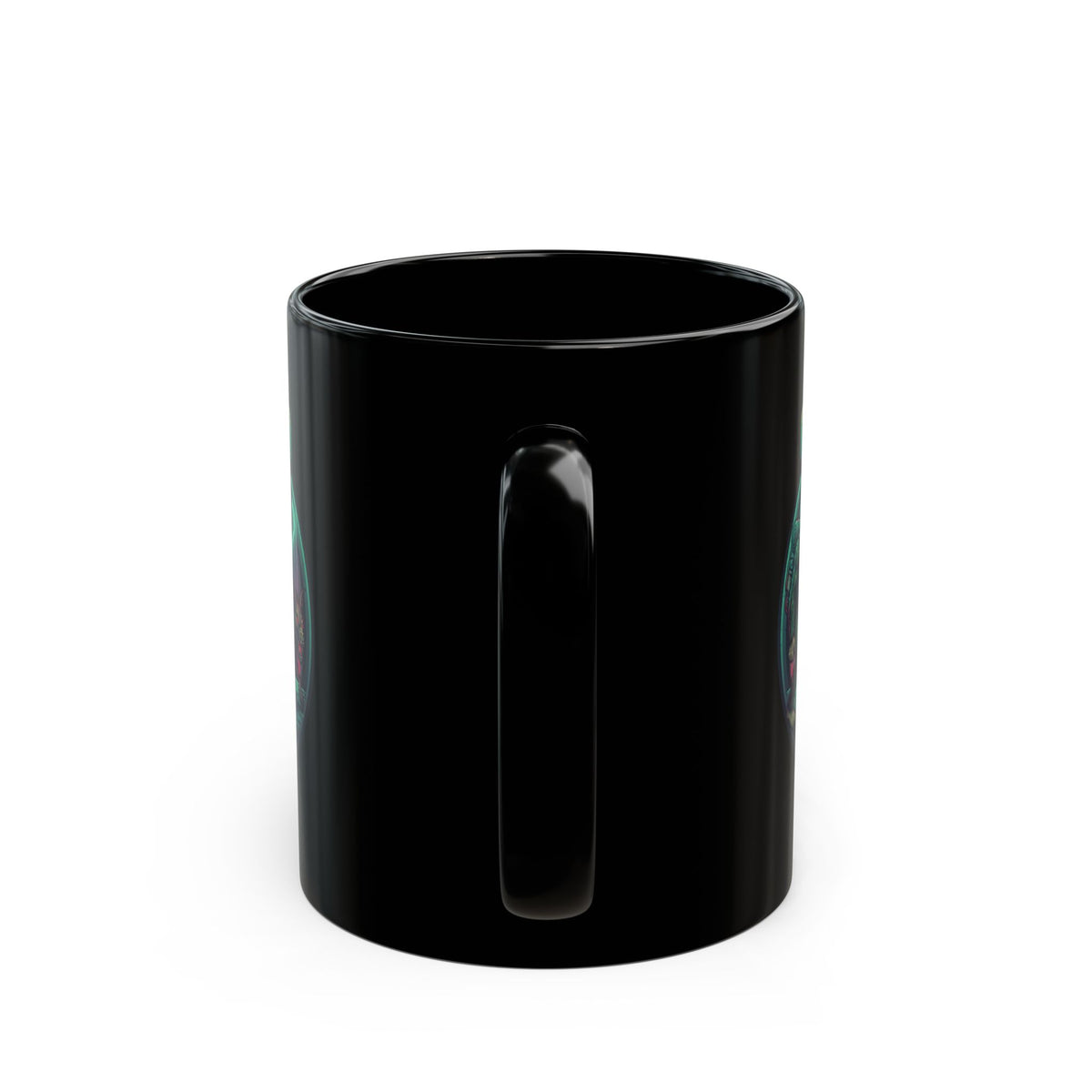 "Puzizia (Global-Cryptid Mashup) Cryptid World Tour" Black Ceramic Mug — Graphic