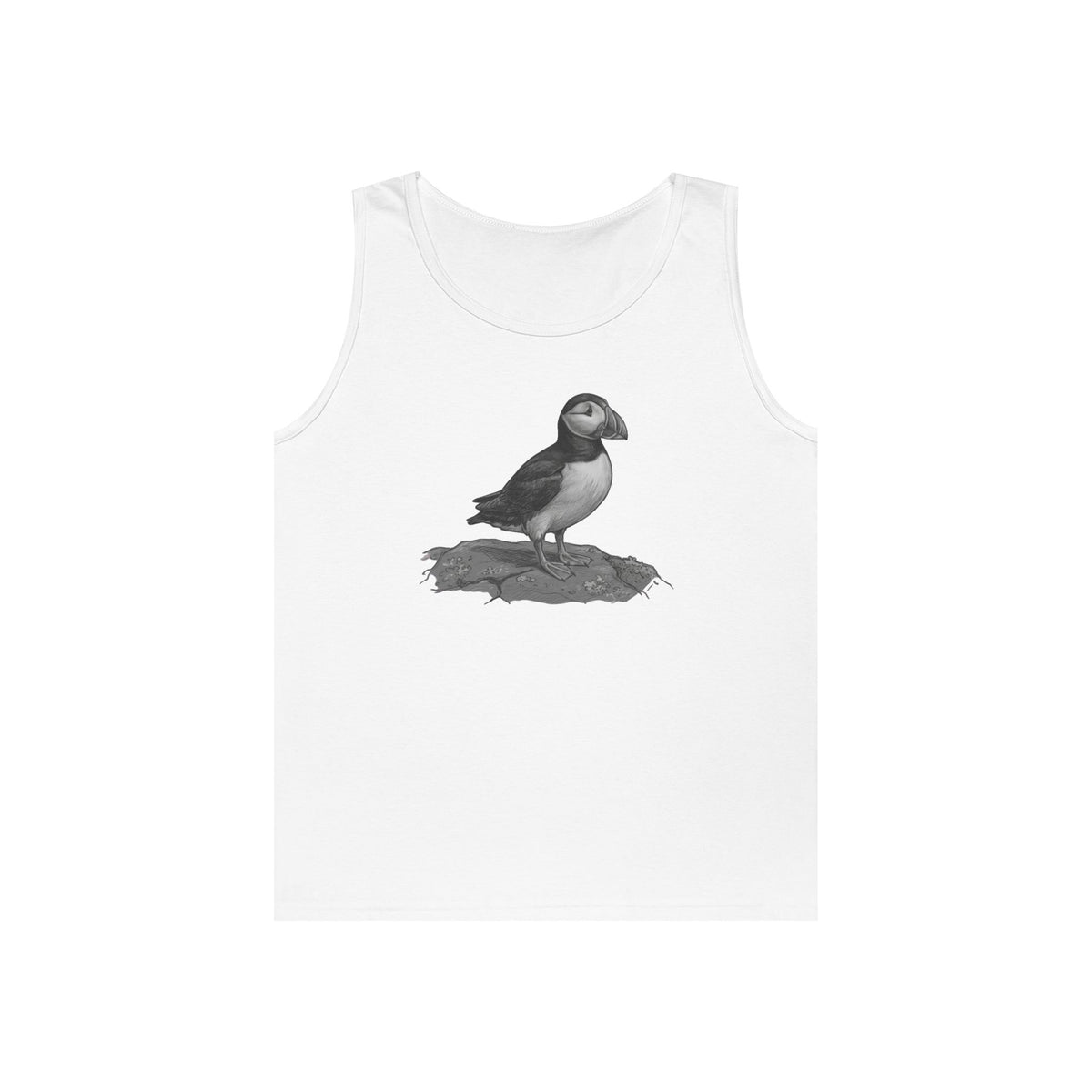 "Pencil Sketch Art Puffin" Tank Top