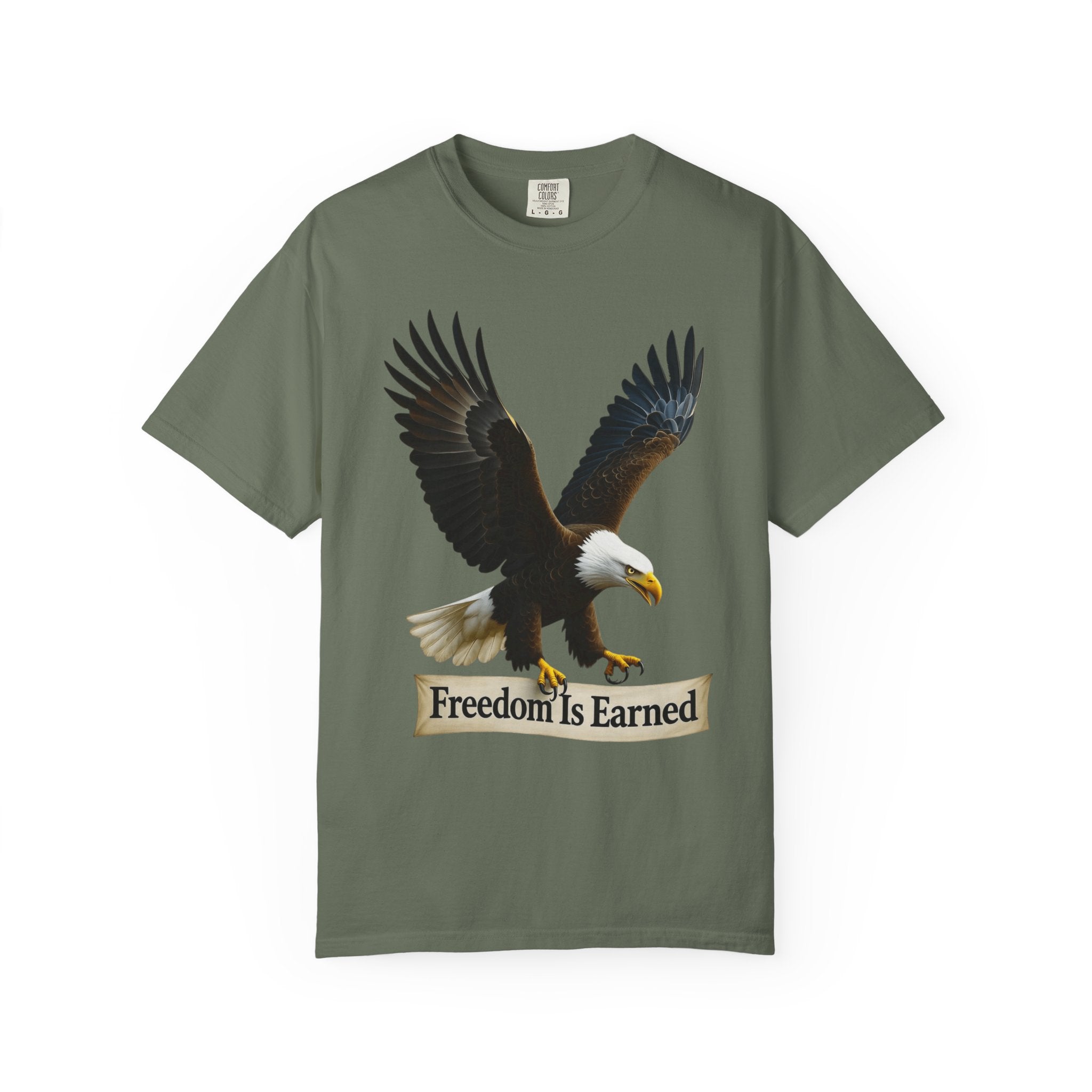 "Freedom is Earned" Unisex Garment-Dyed T-shirt