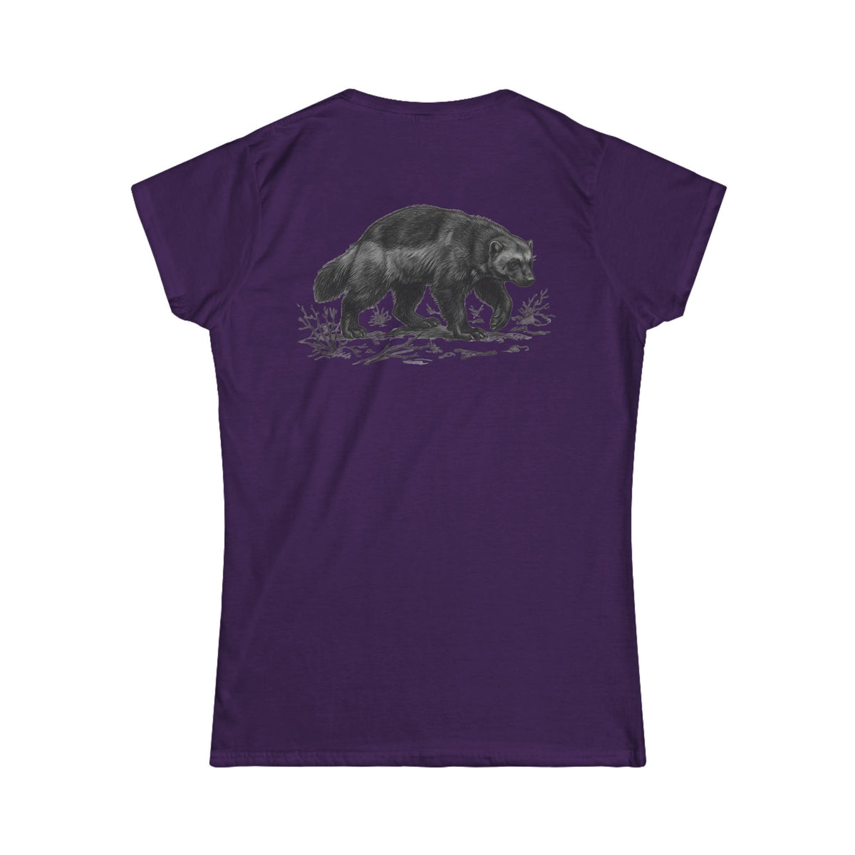 Color: Purple | Pencil Sketch Art Wolverine Women's Tee
