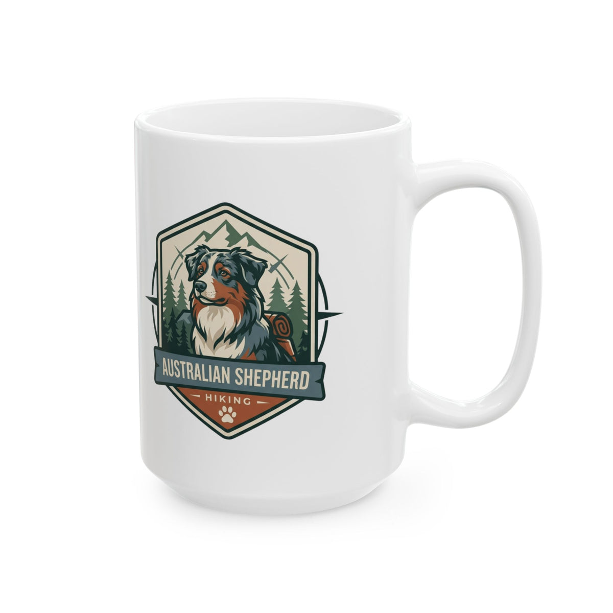 "Australian Sheperd" White Ceramic Mug