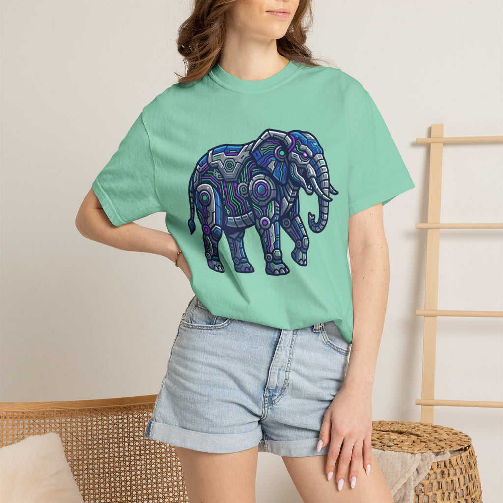 "Cyber Elephant" Unisex Garment-Dyed Tee