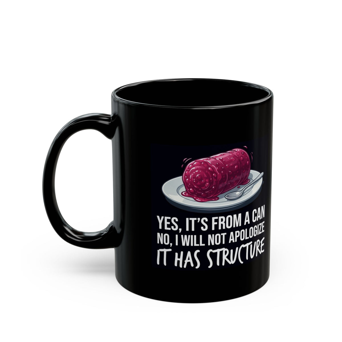 "Yes It's From A Can" Black Ceramic Mug