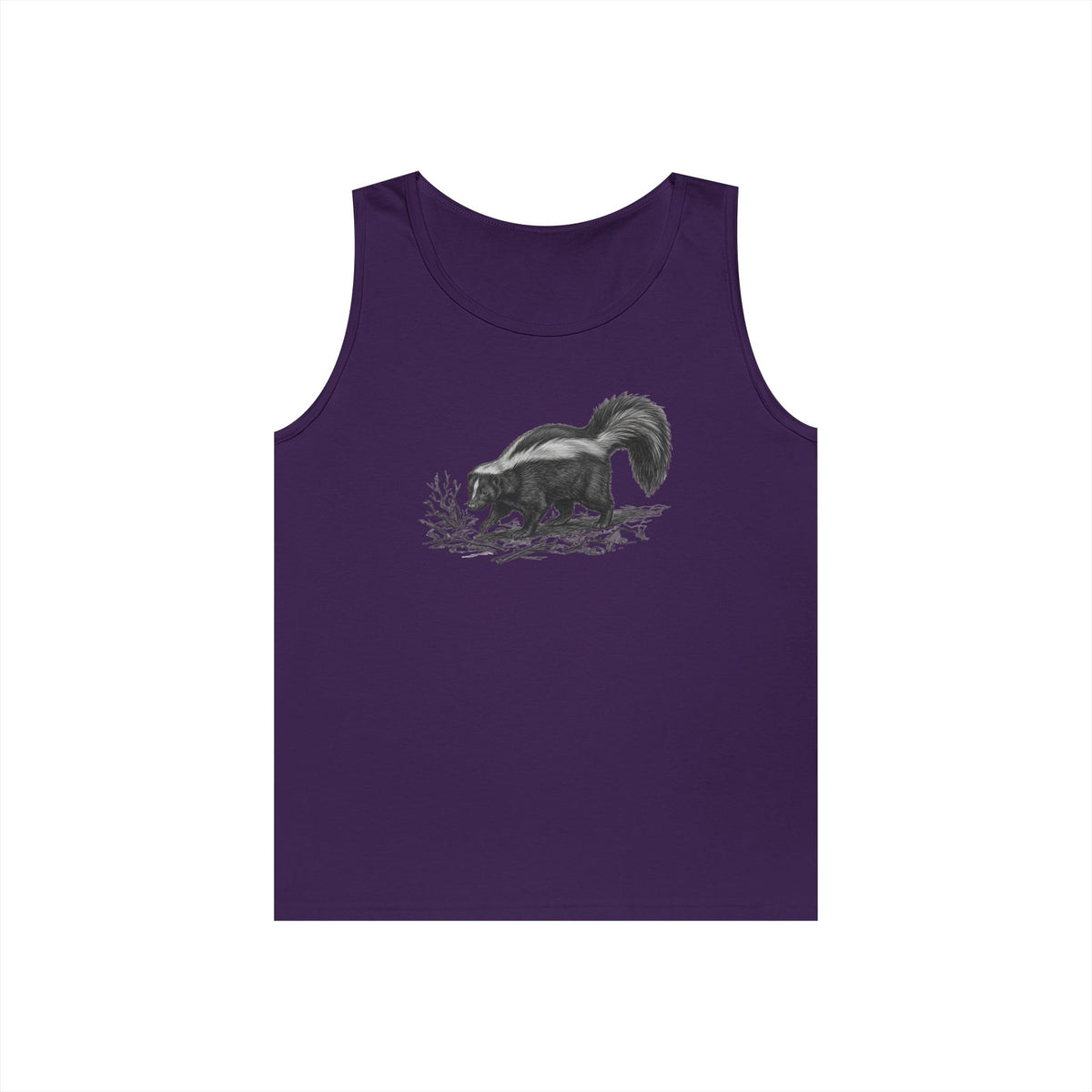 "Pencil Sketch Art Skunk" Tank Top