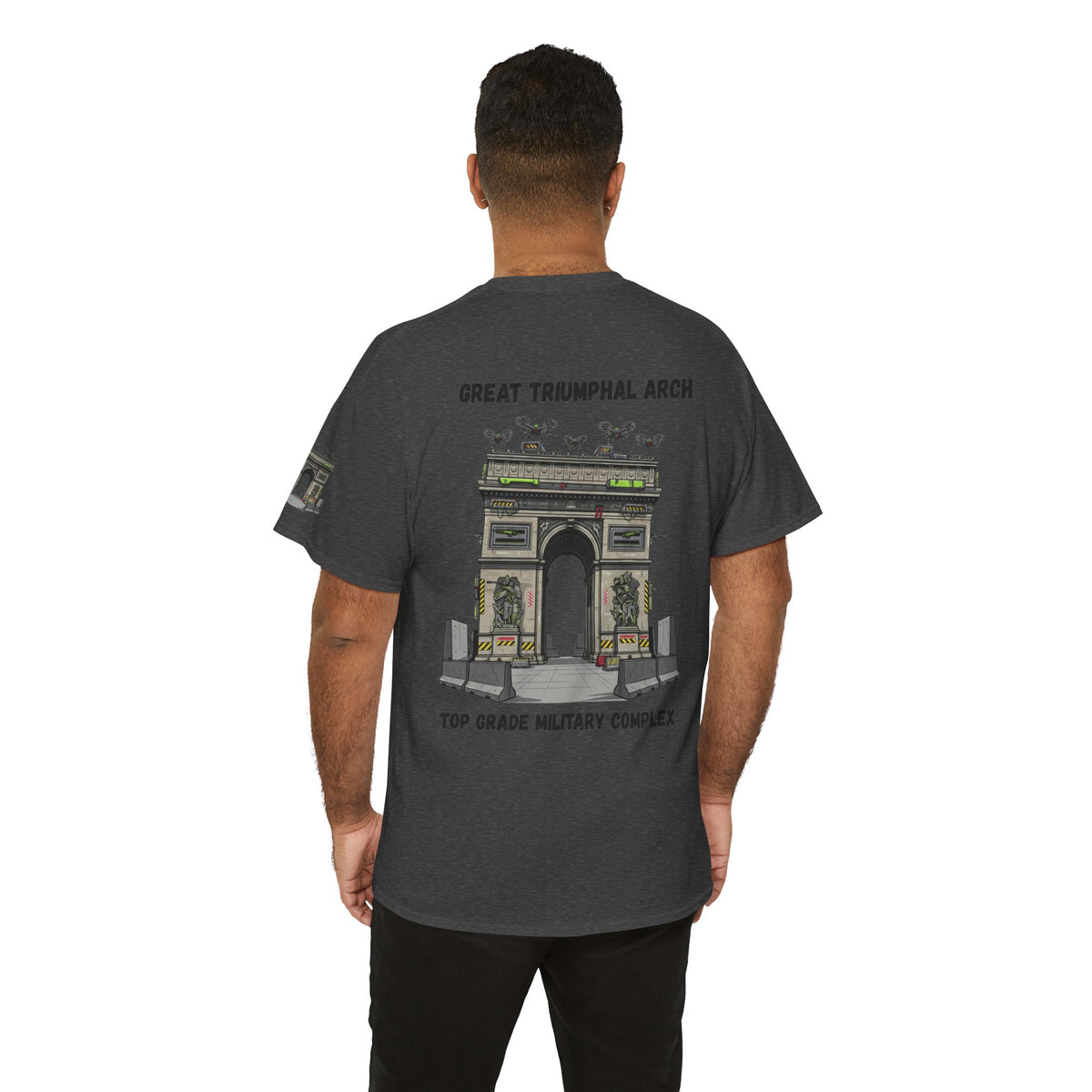 Color: Dark Heather | Top Grade Military Complex Premium Graphic Tee