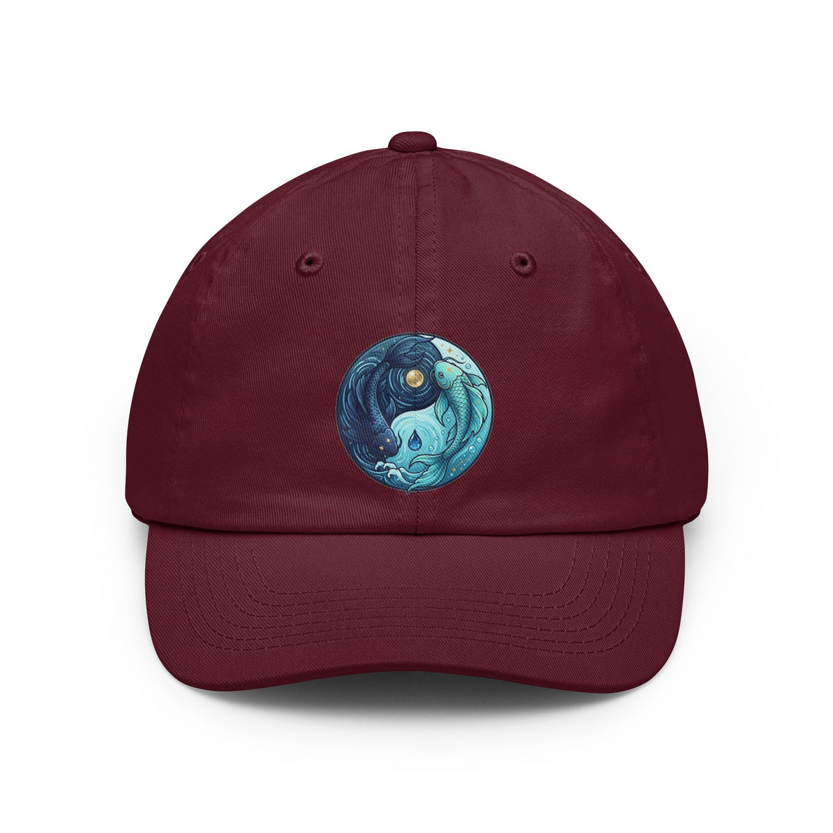 Color: Maroon | Yin Yang Pisces Dad Hat