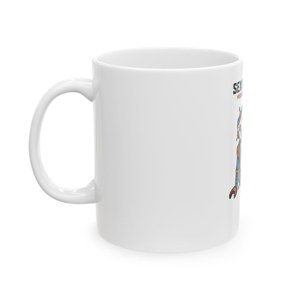 "Sex Machine" White Ceramic Mug