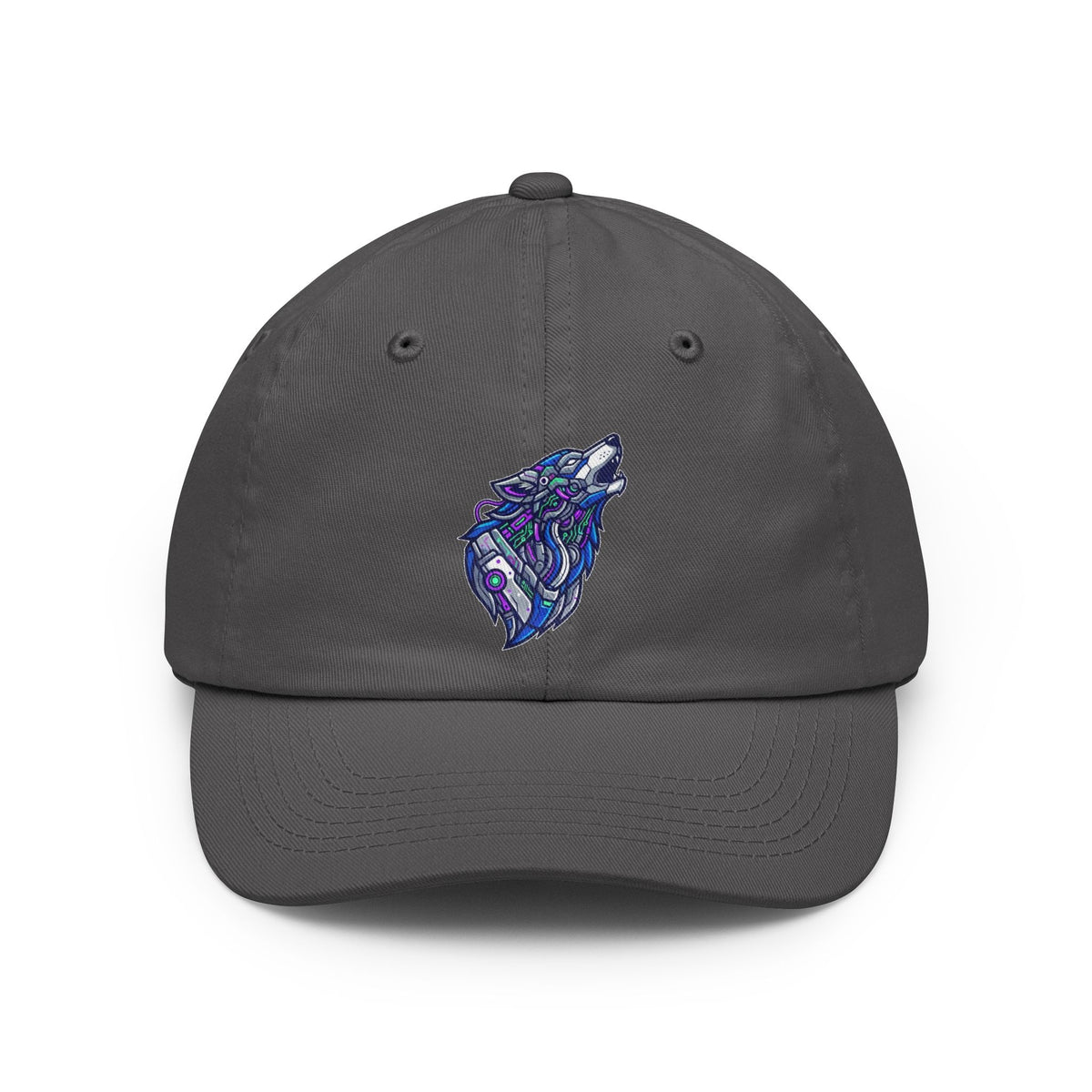 Color: Charcoal | Cyber Wolf Dad Hat