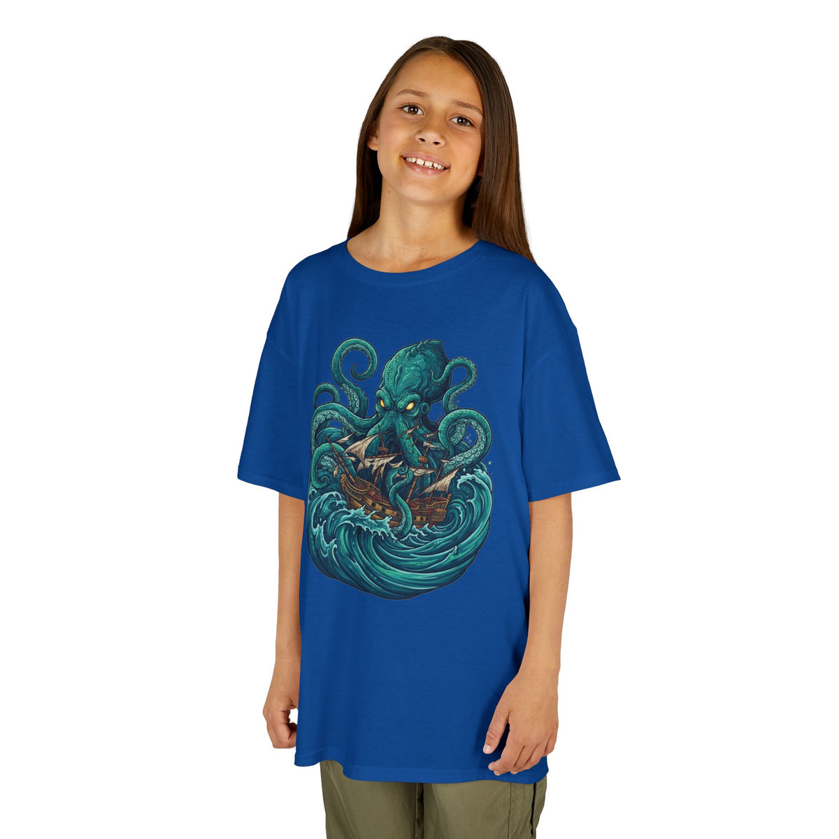 Color: Royal | The Kraken (Norse-Global Maritime) Kids Tee