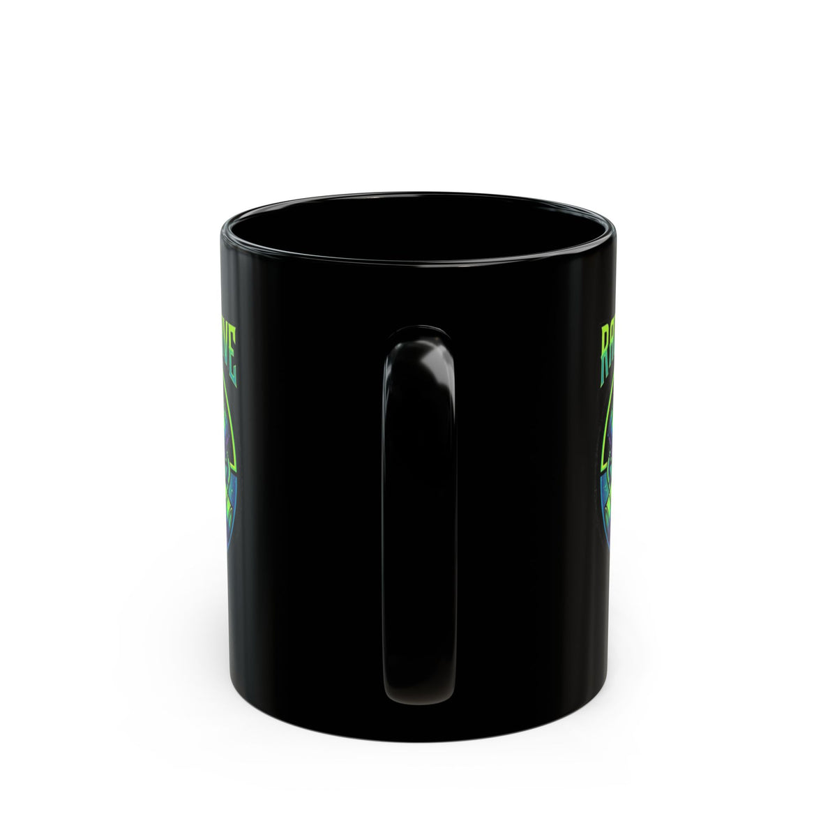 "Radioactive Apparel" Black Ceramic Mug