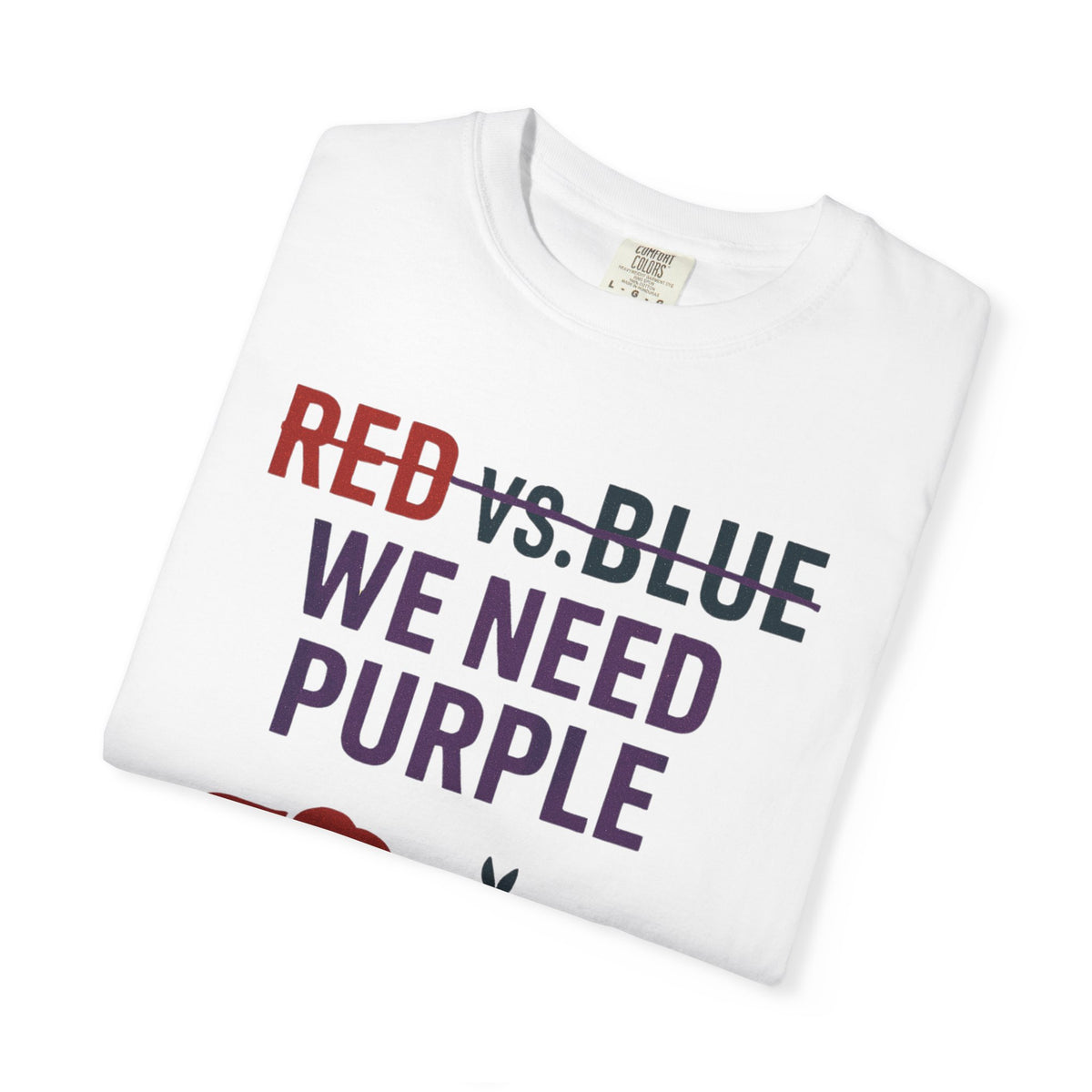 Color: White | The Lesser Evil Election Unisex Garment-Dyed T-shirt