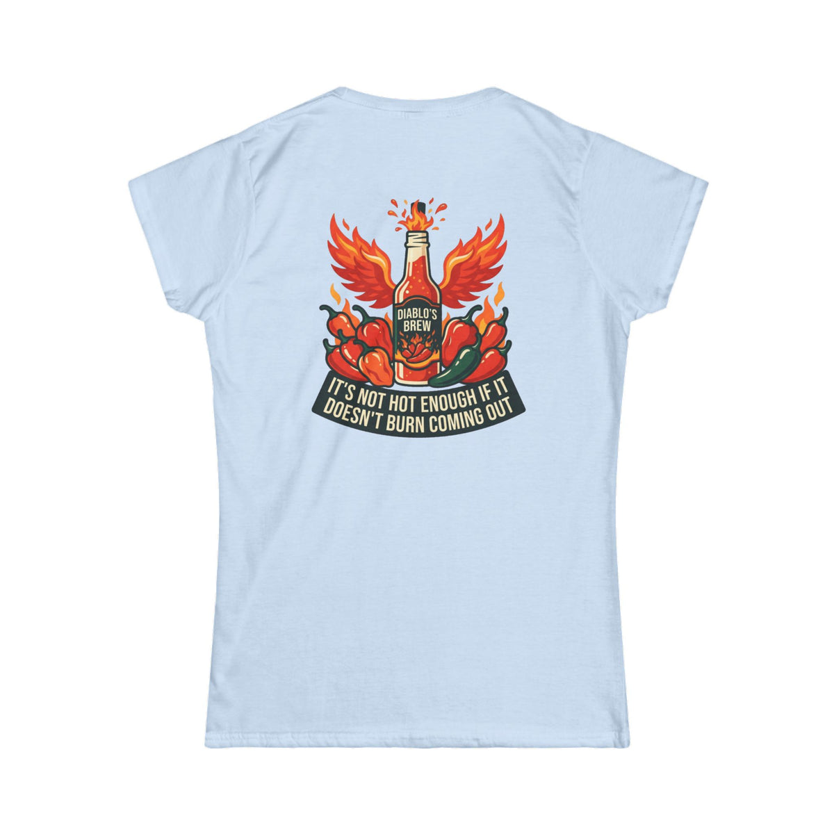 Color: Light Blue | Burns Coming Out Women's Tee