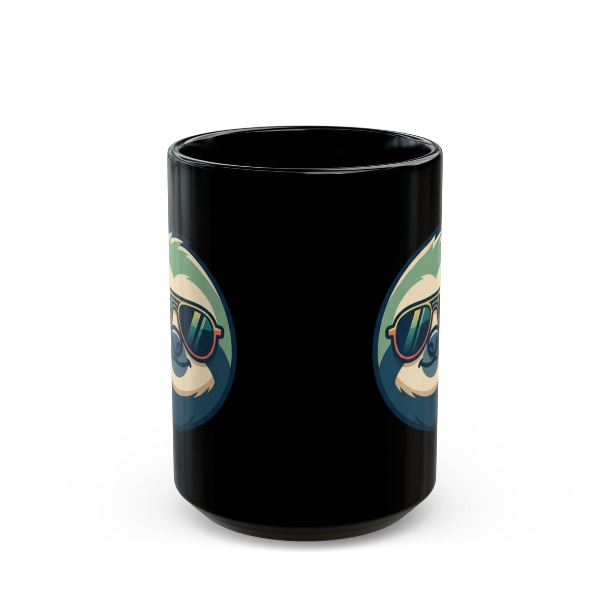 "Sloth Credible" Black Ceramic Mug — Graphic