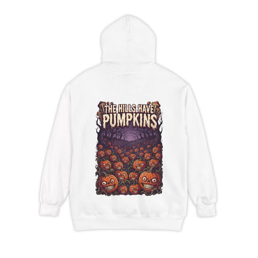 Color: White | The Hills Have Pumpkins Garment-Dyed Hoodie