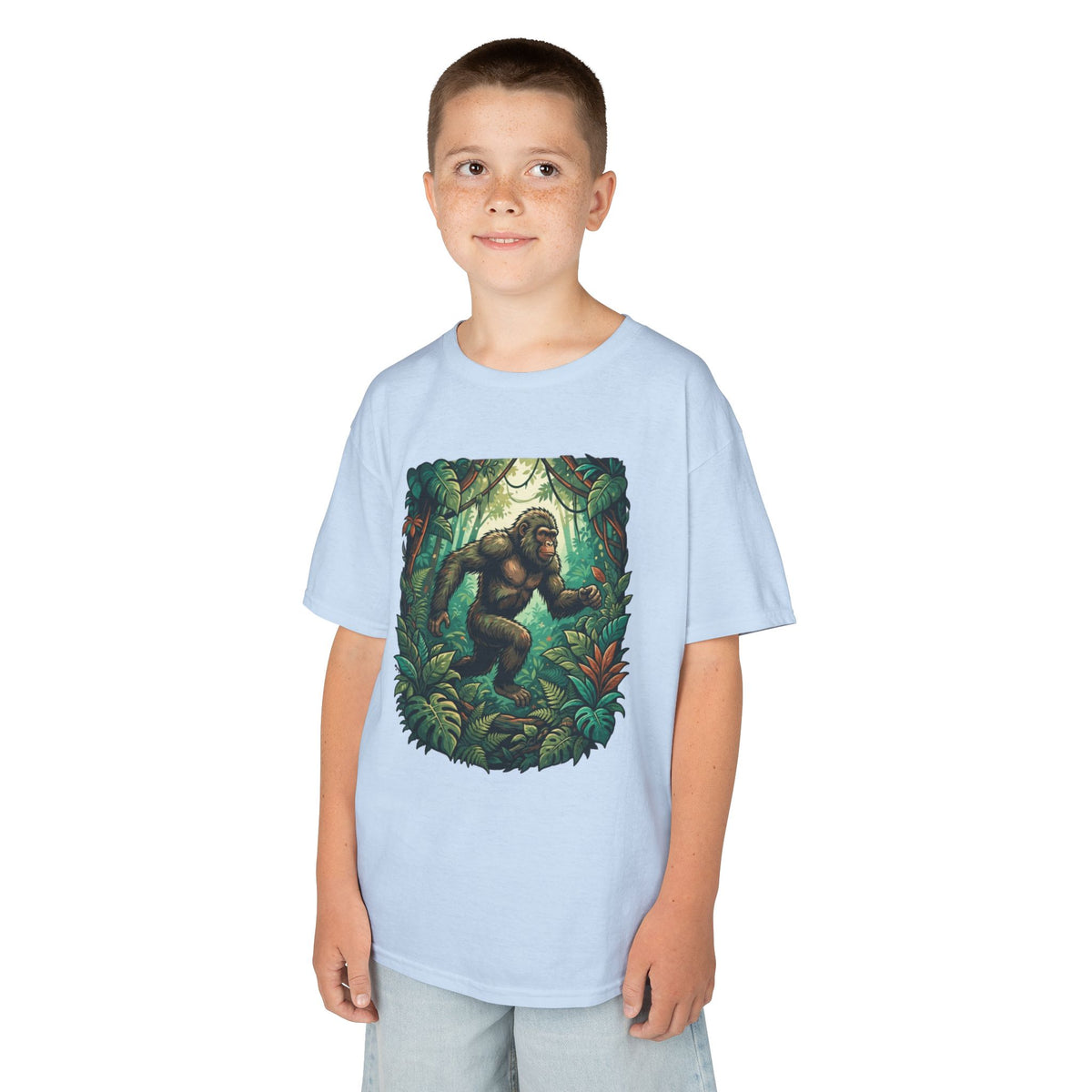 Color: Light Blue | The Bukit Timah Monkey Man (Singapore) Kids Tee