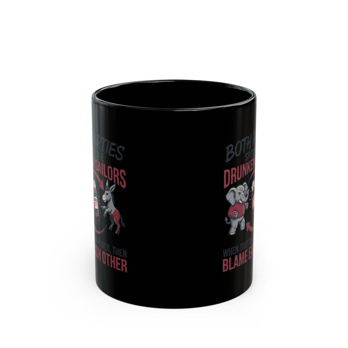 "Protest Series - Audit The Spending" Black Ceramic Mug
