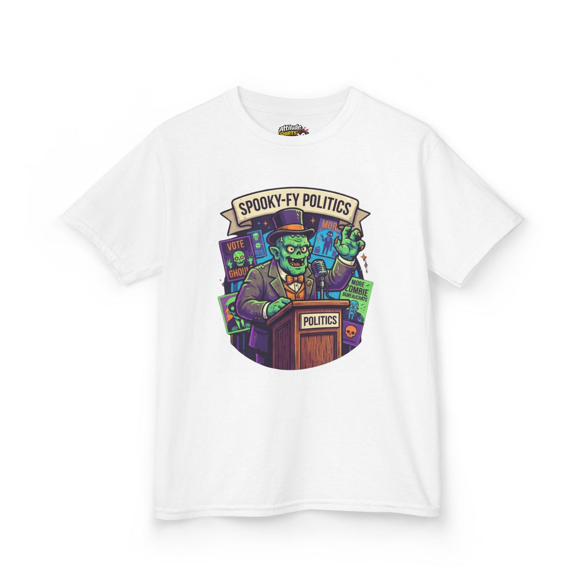 Color: White | Spooky-Fy Politics Kids Tee