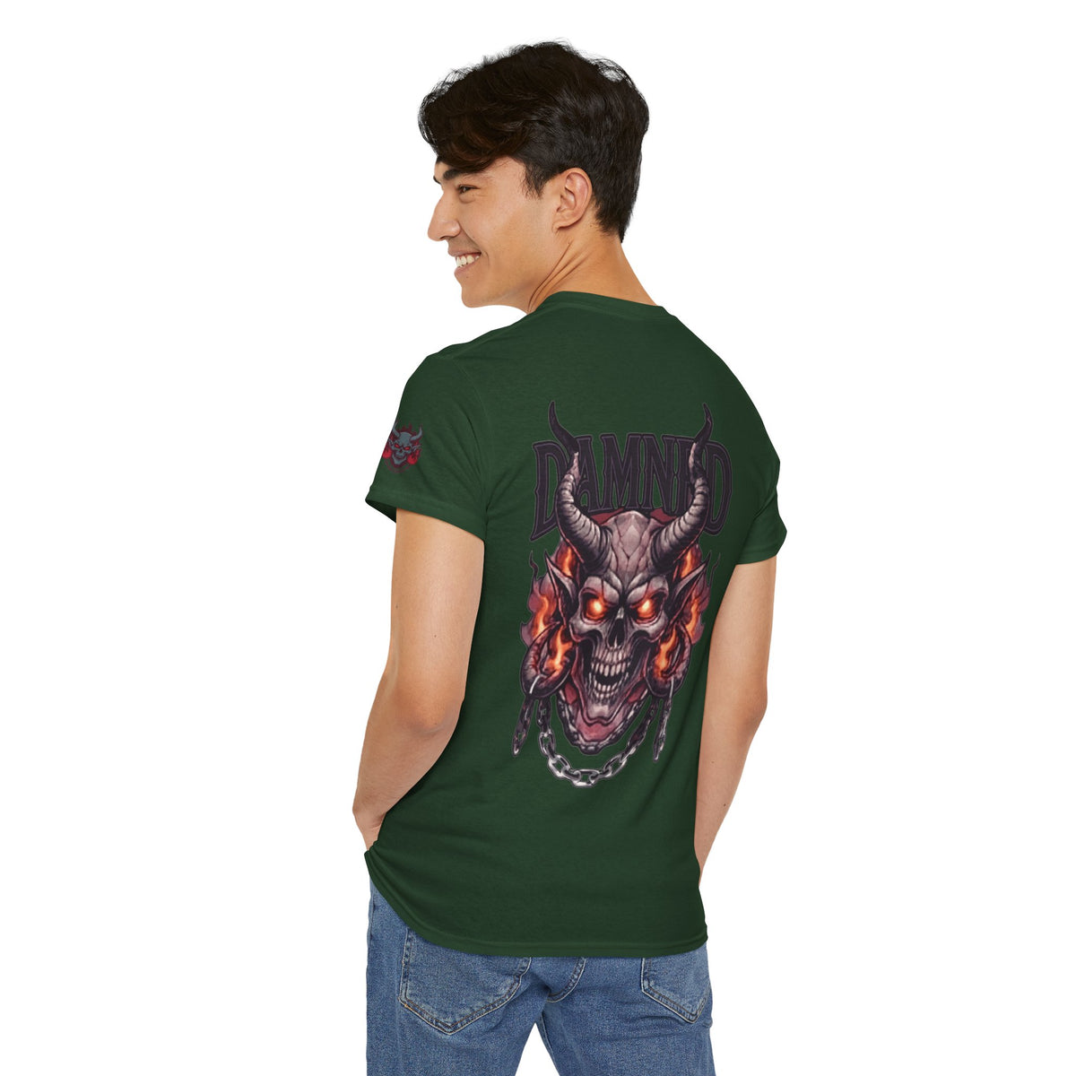 Color: Forest Green | Damned Premium Graphic Tee