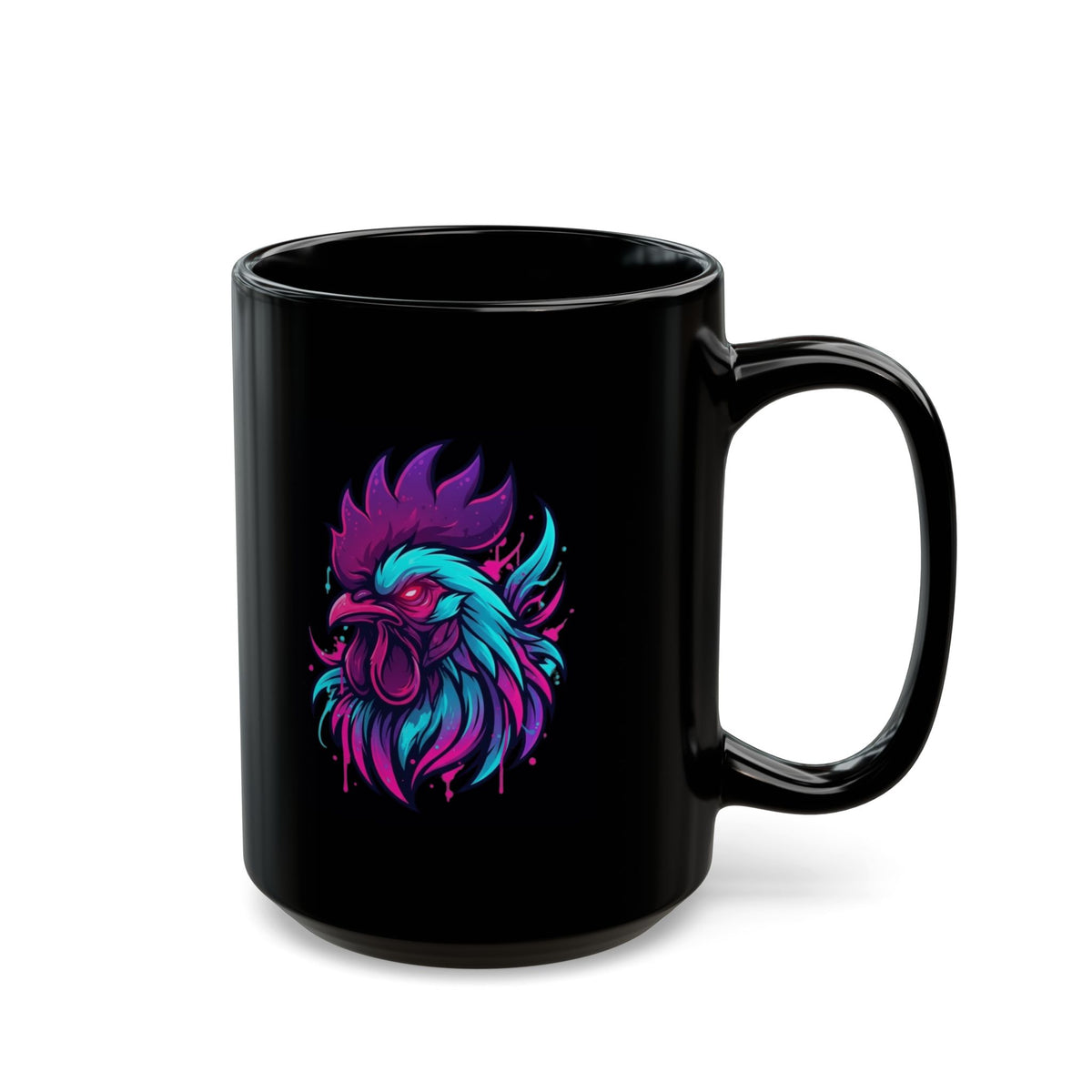 "Cock Teaser" Black Ceramic Mug — Graphic