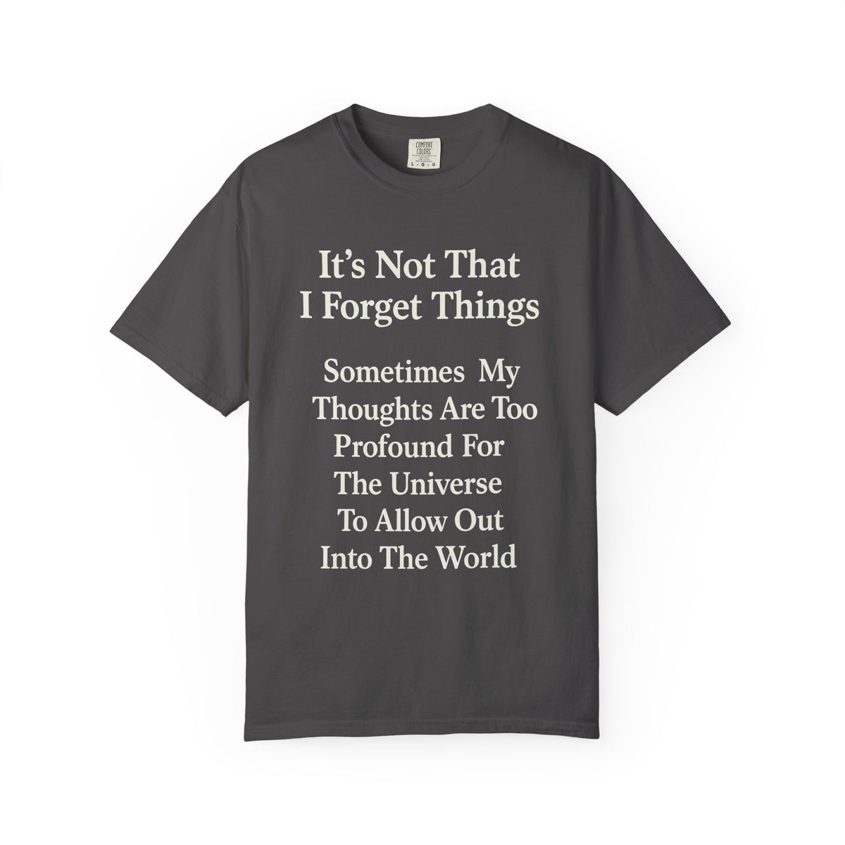 Color: Graphite | Profound Thoughts 6 Unisex Garment-Dyed T-shirt