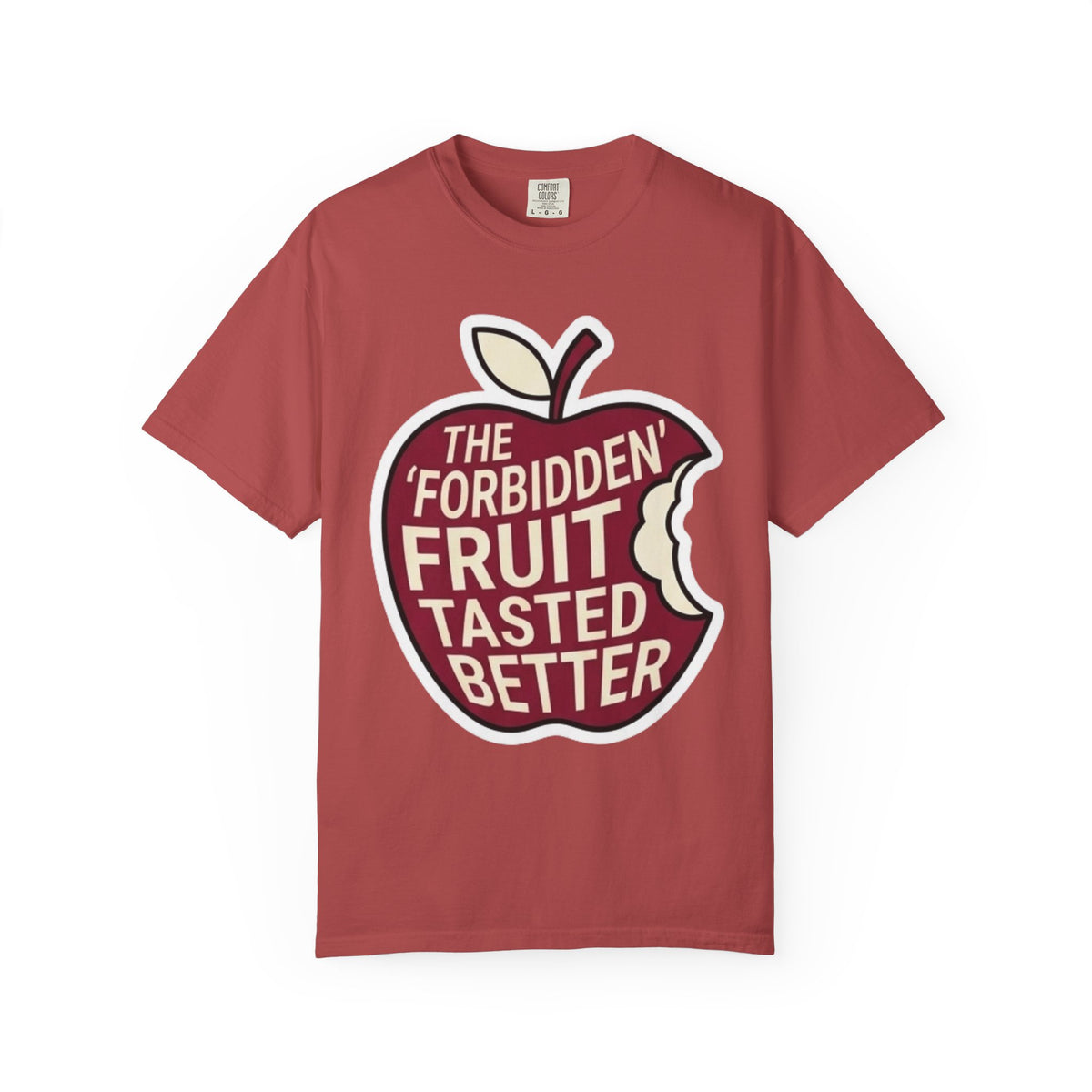 "Good Book Series Forbidden Fruit Tasted Better" Unisex Garment-Dyed Tee