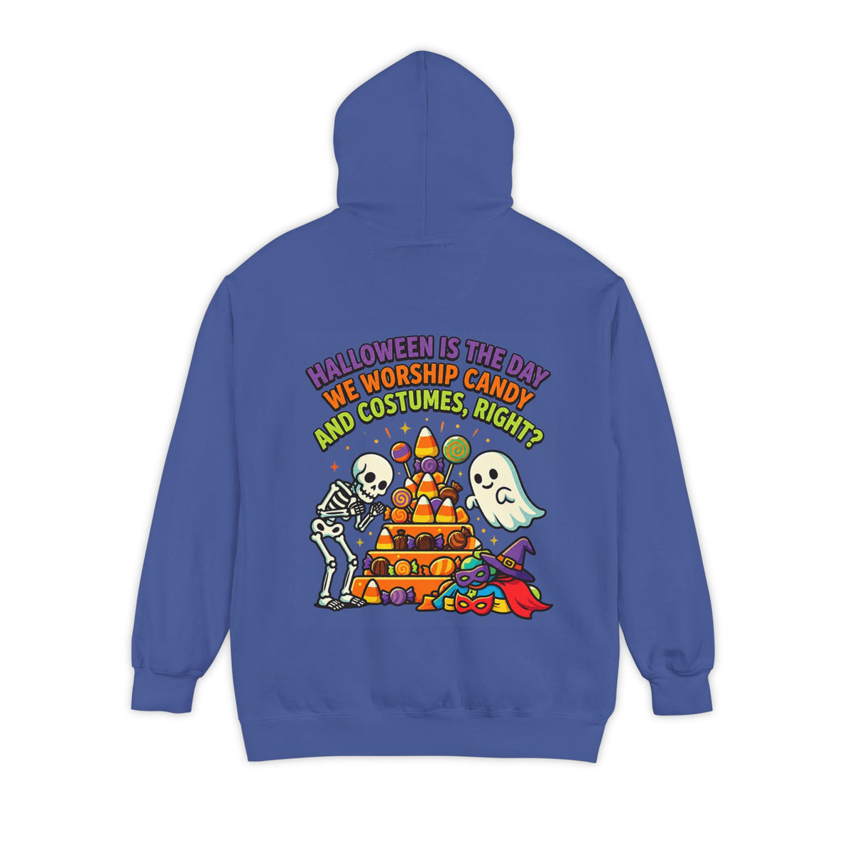 Color: Flo Blue | Worship Candy Garment-Dyed Hoodie