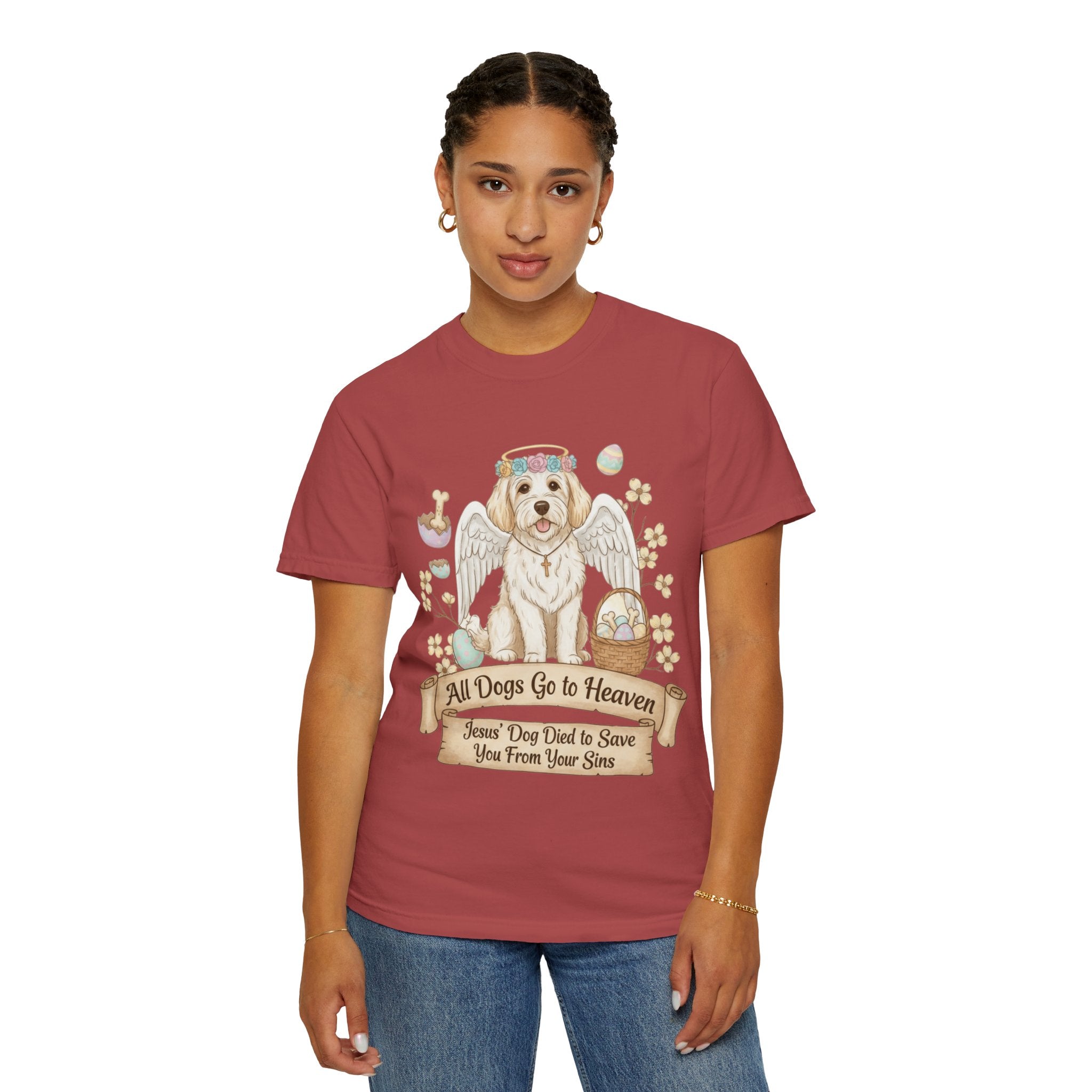 "All Dogs Go to Heaven 2" Unisex Garment-Dyed T-shirt