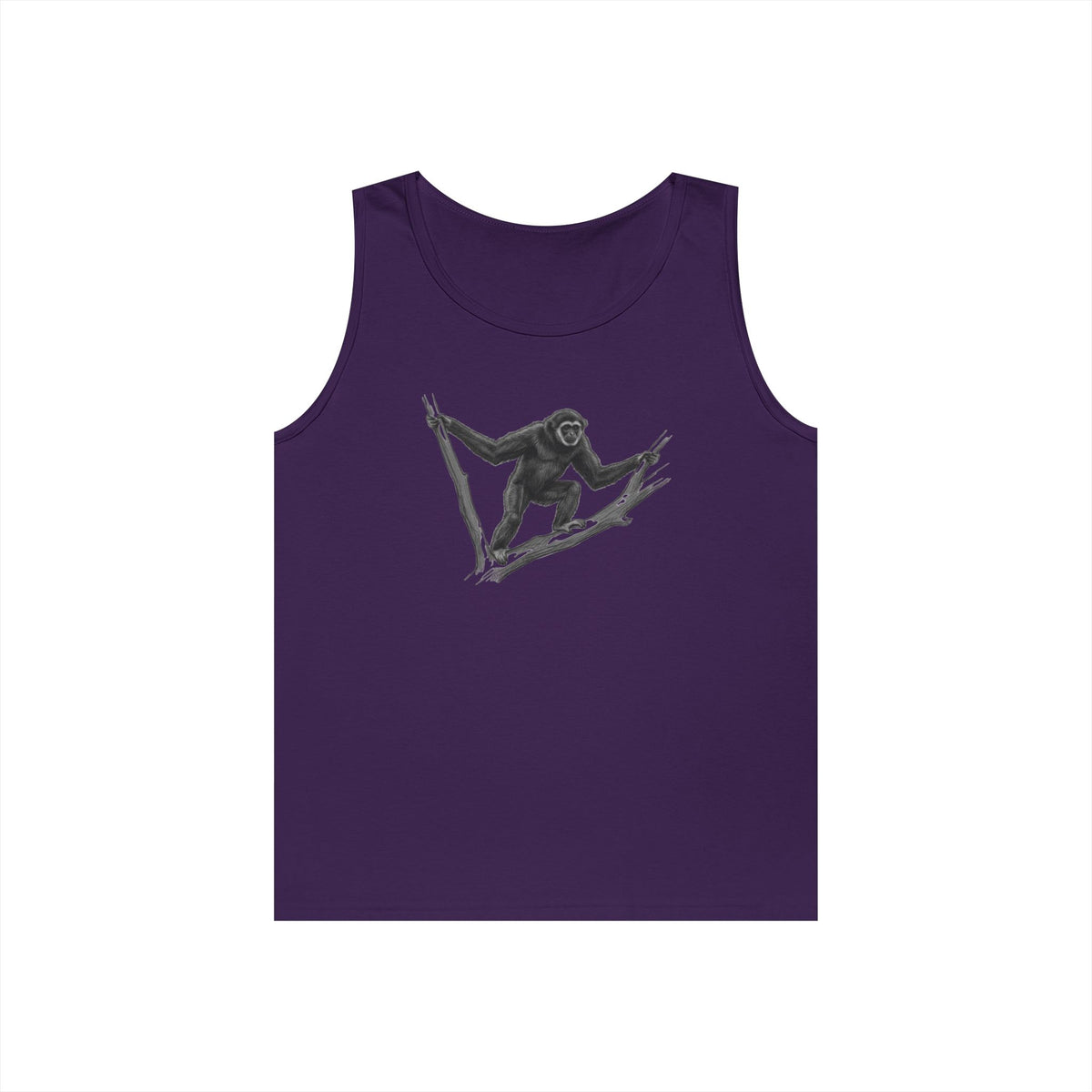 "Pencil Sketch Art Gibbon" Tank Top