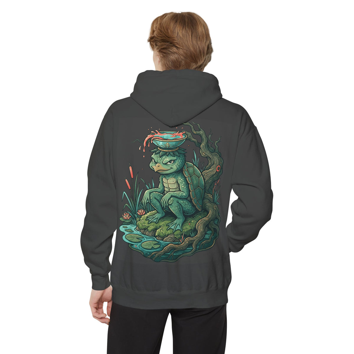 Color: Pepper | Kappa (Japanese Folklore) Garment-Dyed Hoodie