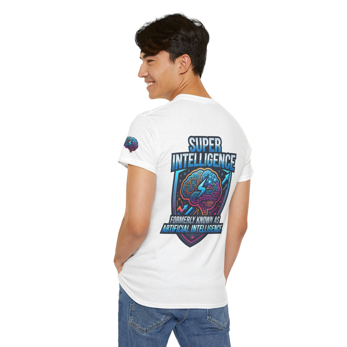 Color: White | Super Intelligence Premium Graphic Tee