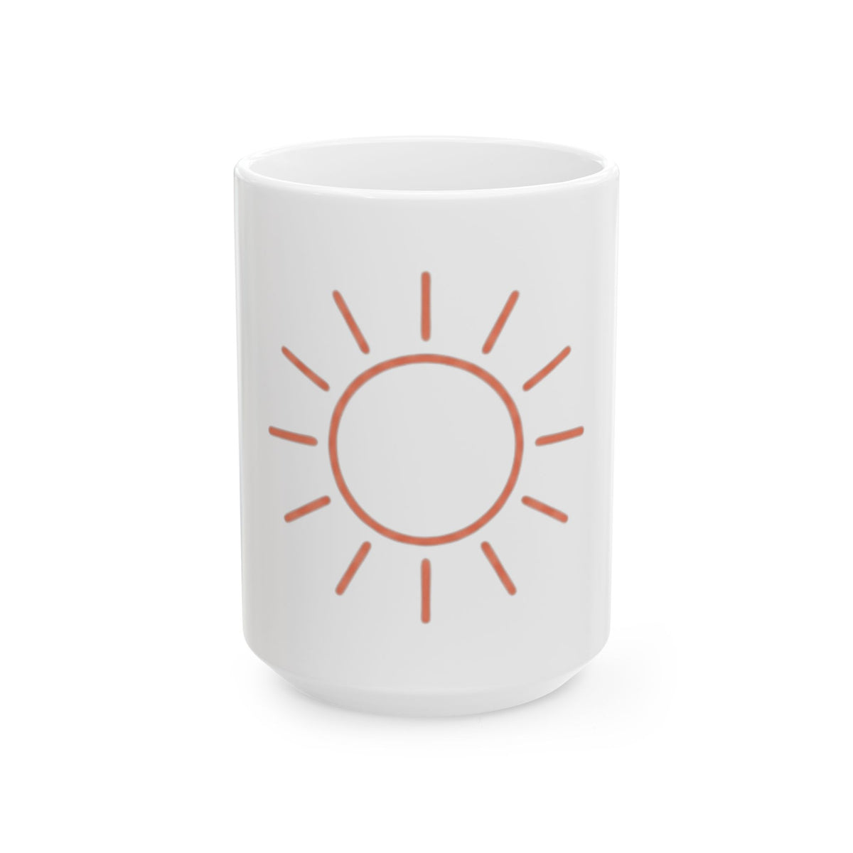 "Sun" White Ceramic Mug — Graphic