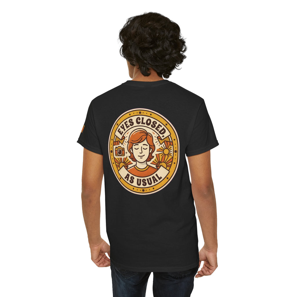 "Eyes Closed As Usual" Premium Graphic Tee
